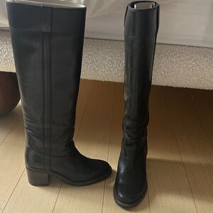 Isabel Marant Black Leather Heeled Boots